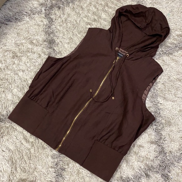 Ashley Stewart brown linen blend jacket sz 18/20 W - Picture 2 of 9